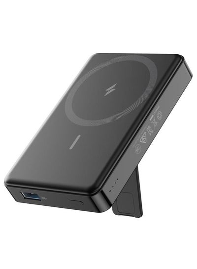 Buy 10000 mAh Magnetic Wireless Power Bank With Stand, Supports 20W Fast Charging with USB-C, A1652H11  Magsafe-Compatible Black in Egypt