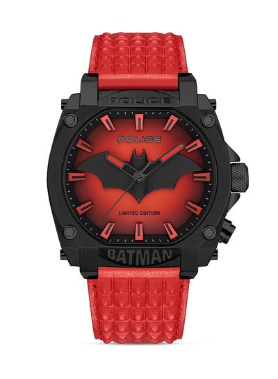 Buy Men's Limited Edition Forever Batman Red Dial & Red Genuine Leather Strap Men's Watch in Saudi Arabia