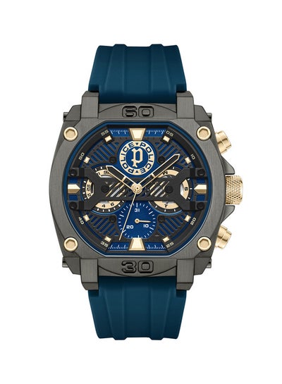 اشتري Men's Norwood Navy & Black Sunray Dial Navy Blue Silicone Strap Gents Chronograph Watch With Stainless Steel Case في السعودية