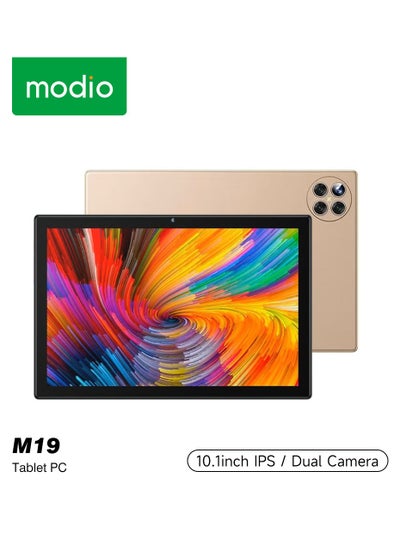 Buy M19 Smart Android Tablet 10-Inch Display Dual SIM Gold 8GB RAM 512GB 5G With Bluetooth Keyboard - Middle East Version in Saudi Arabia