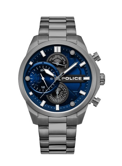 Buy Men's Reactor Blue Dial With Gun Metal Plated Stainless Steel Bracelet Chronograph Watch in UAE