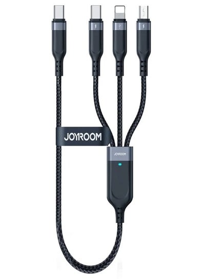 اشتري كابل شحن سريع JOYROOM S-A18 بطول 0.3 متر من Type-C إلى Lightning+Type-C+Micro في مصر