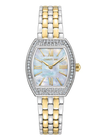 اشتري Women's Ladies Stainless Steel & Gold Two-Tone White Mother of Pearl Dial Watch في الامارات