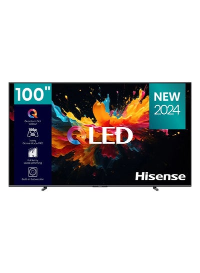 Buy 100 inch,4K,UHD,Full Array Local Dimming,Smart TV, QLED,Total HDR solution, AI Sport Mode,Smooth motion,DTS,144Hz Game Mode Pro,Game bar, Voice control,DolbyVision IQ,Game in Dolby,DolbyAtmos,Airplay,Filmmaker Mode,120 High Refresh Rate, Built in Subwoofer 100Q7N Plastic/Black in UAE