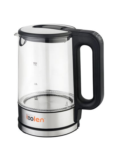 اشتري Digital Kettle Glass 1.7 L 1850 W 800102023 silver & Black في السعودية