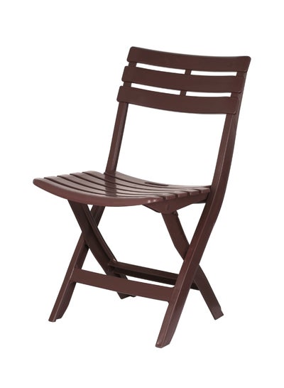 Buy Folding Patio Outdoor Chair Brown in UAE