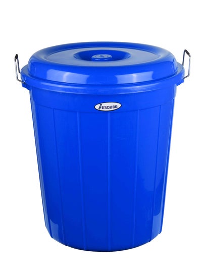 اشتري Esqube Drum Bucket With Lid 60L Blue 60000ml في الامارات