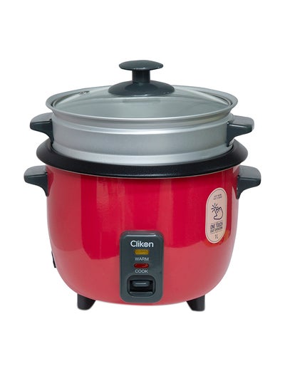 Buy Rice Cooker With Steamer 1 L 400 W CK2701 Red in Saudi Arabia