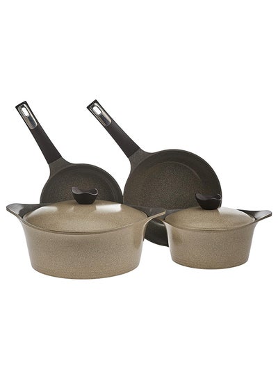 Buy Aeni Cooking Set 8Pcs Warm Marble Warm Marble in UAE