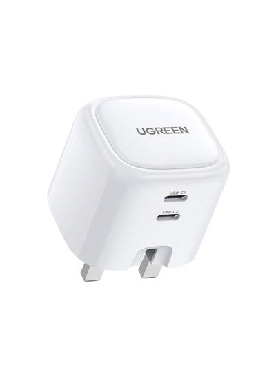 Buy Wall Charger Nexode GaN 2 USB-C Ports 45W - White in Saudi Arabia