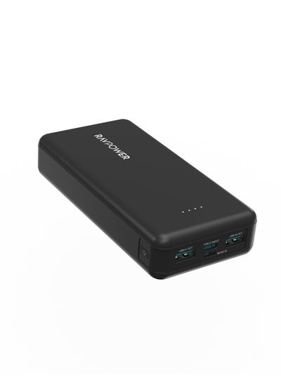 Buy 20000 mAh RP-PB1216 15W 4-Port Power Bank Black in Saudi Arabia