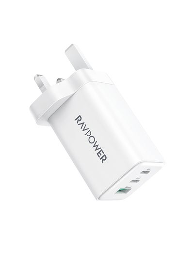 Buy RP-PC172 PD Pioneer 65W 3-Port Wall Charger UK White in Saudi Arabia