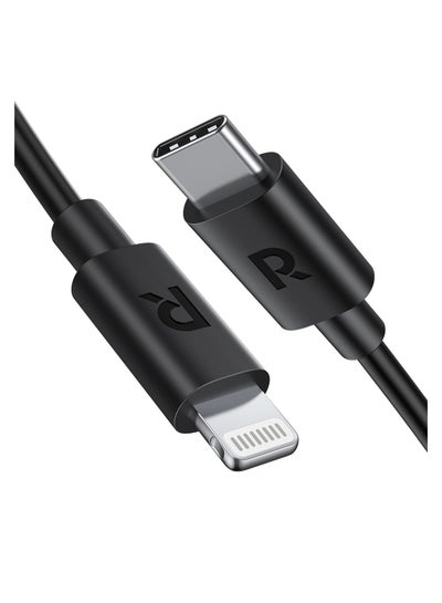 Buy RP-CB1020 Type-C Lightning Cable 2M TPE Black in Saudi Arabia