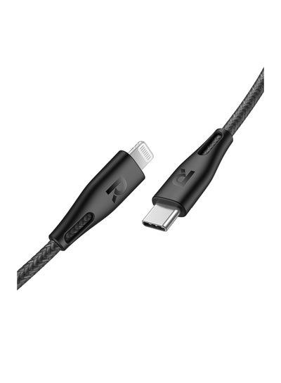 Buy RP-CB1017 Type-C to Lightning Cable 1.2M Nylon Black in Saudi Arabia