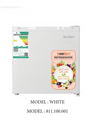 Buy Koolen Single Door Refrigerator 1.6 CU.FT - 46 L  - WHITE - 811100001 811100001 White in Saudi Arabia