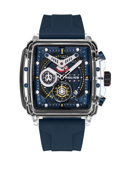 اشتري Men's Clout Blue Dial Blue Silicone Strap Gents Chronograph Watch With Nylon Fiber Case في الامارات