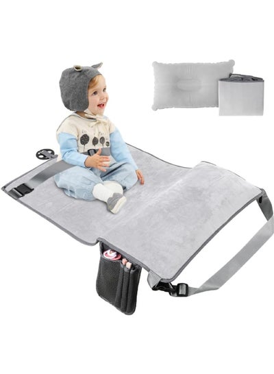 Buy Toddler Airplane Travel Bed Kids Airplane Seat Extender Travel Seat Inflatable Airplane Foot Rest Portable Airplane Travel Bed in UAE