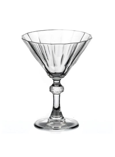 اشتري Diamond Martini Glass Set Of 6 Clear في مصر