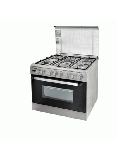 Buy GVC PRO Stainless Steel professional gas oven - 5 burners with fan, full safety, 90 * 60 - GVCO-9060-EG-10 GVCO-9060-EG-10 steel in Saudi Arabia