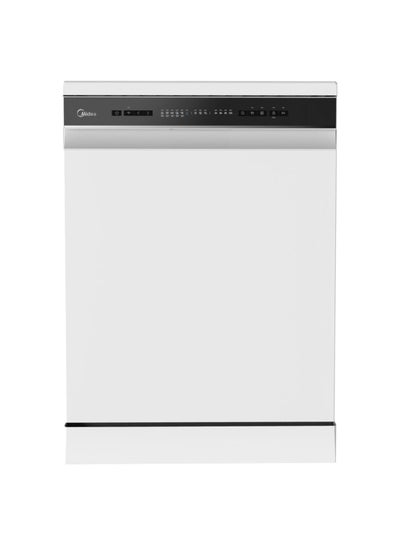 Buy Smart Freestanding Dishwasher, 14 Place Settings, 8 Programs, Wi-Fi, Delay Start & Half Load Function, Silent & High Energy Efficient, Rapid Wash, Child Lock, Self Cleaning WQP14-W7633CW White in UAE