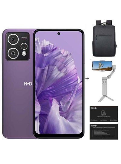 اشتري Crest Max 5G Dual Sim Deep Purple 8+8GB RAM 256GB With USB Backpack + 360 Auto Face tracking Camera + Screen Damage Protection Card - Middle East Version في السعودية