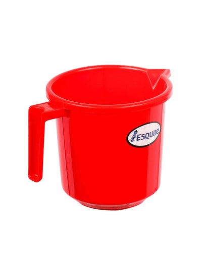 اشتري Esqube Oasis Plastic Mug With Handle 500ML Red 10cm في الامارات