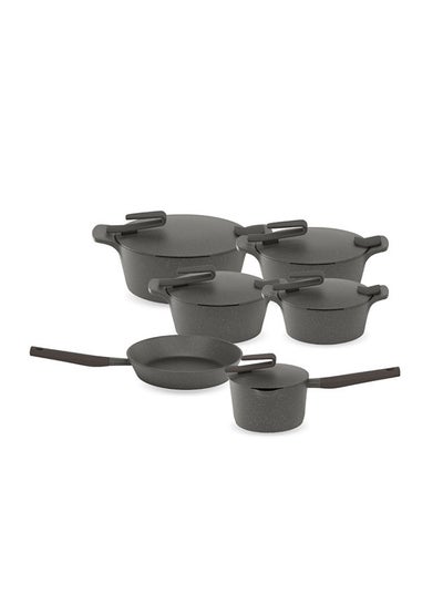 اشتري 11 Piece Cookware Set Artisan Grey في مصر