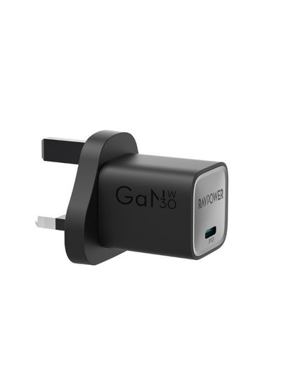 Buy 30W GaN Tech USB-C Wall Charger, GaN Tech, PD 3.0 & QC 3.0 Compatible Charger for iPhone, iPad, USB-C Laptop Black in UAE