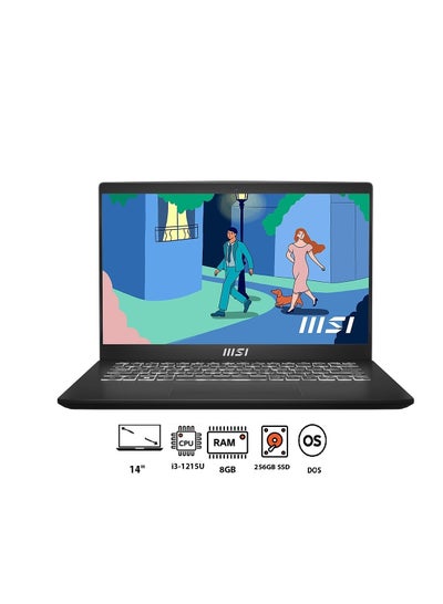 Buy MSI Modern14 C12MO-1074XEG  intel Core i5-1235U Intel Graphics 8GB DDR4, 512GB SSD DOS - Black English/Arabic Black in Egypt