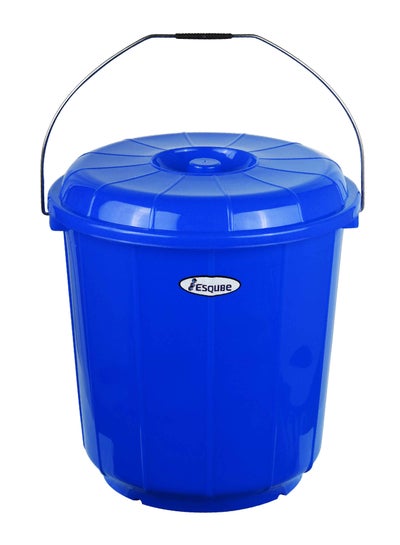 اشتري Esqube Oasis Bucket With Lid  25L Blue 25000ml في الامارات