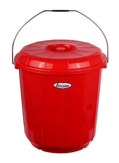 اشتري Esqube Oasis Bucket With Lid  20L Red 20000ml في الامارات