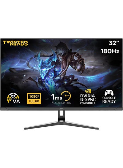 Buy 32 inch  Blaze Series FHD 180Hz Refresh Rate, 1ms Response Time, Nvidia G-sync, HDMI 2.0, DP1.4, DC Console ready TM32FHD180VA Black in UAE