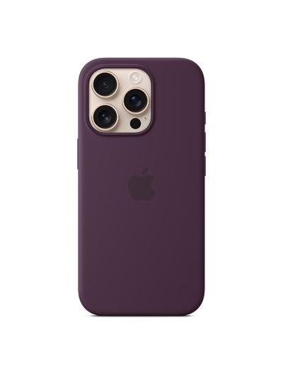 Buy iPhone16 Pro Silicone Case With MagSafe - Plum in UAE