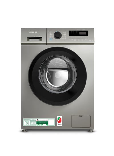 Buy 7Kg Front Load Washing Machine | 1400 RPM Spin Speed | 46L Drum Volume | 12 Wash Programs | Advanced BLDC Inverter Motor With 5-Star Efficiency KR-WFL 70TSSI Silver in UAE