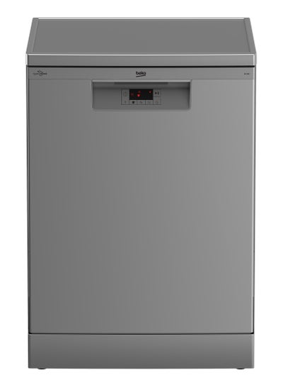 Buy Dishwasher 5 Programs 14 Persons 60 cm - LED - Half Load + Hygiene Intense + Steam Gloss 0.93 kW BDFN15421S Silver in Egypt