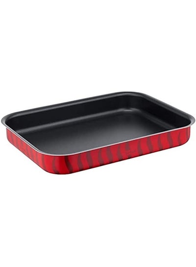 Buy Tempo Flame Rectangular Oven Tray, 30 cm Red in Egypt