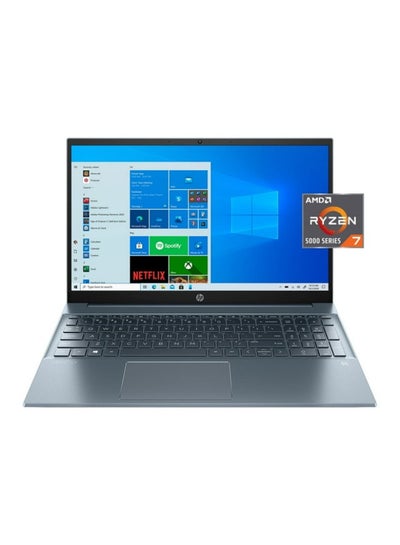 Buy 15-EH1070WM Laptop With 15.6-Inch Display, AMD Ryzen 7 5700U Processor/16GB RAM/1TB SSD/AMD Radeon Graphics/Windows 11 English/Arabic Fog Blue in UAE