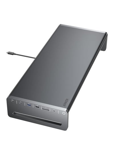 اشتري USB-C Hub, 10-in-1 Aluminum Monitor Stand with 100W PD, 5Gbps USB Ports, and 4K@60Hz HDMI Display, Built-In 3.3 ft Cable, Clutter-Free Desk for MacBook, Dell, and Full-Function USB-C Devices Black في الامارات