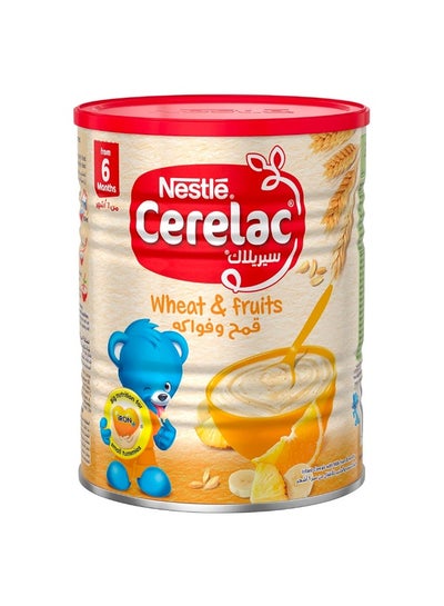 Buy Cerelac Wheat and Fruits Infant Cereal, From 6 Months, 400 g in Saudi Arabia