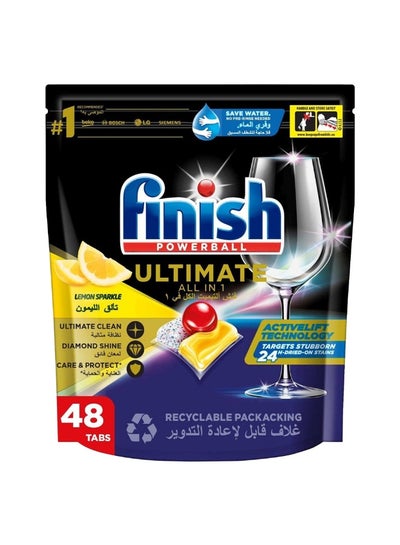 اشتري Finish Ultimate Lemon Dishwasher Detergent Tablets, 48 Tablets في السعودية