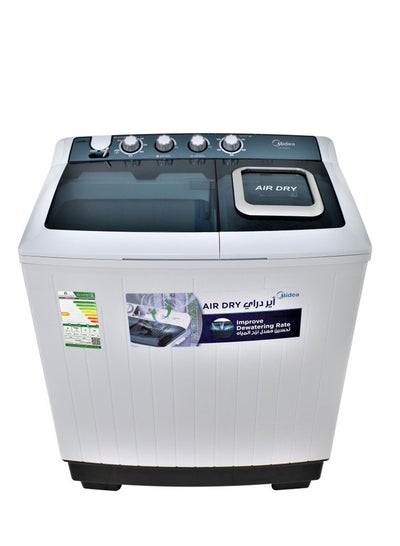 اشتري Midea Twin Tub Washing Machine,10KG, (Black Cover) 800 W TW100ADN(B) White في السعودية