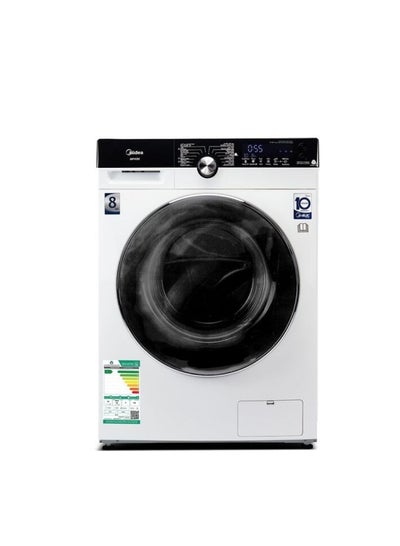 اشتري Midea Front Load Washer, 8kg, 1500 RPM, 900 W MFK80 White في السعودية