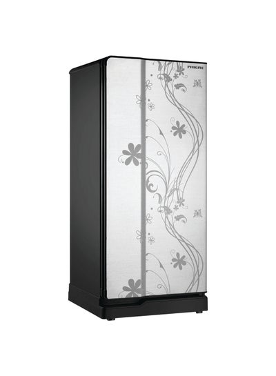 Buy 198L Gross, 165L Net Capacity Single Door Refrigerator, Direct Cooling, Flower Pattern Design, R600a Refrigerant, Manual Defrost, Adjustable Leg 327 W NRF220DSF Silver in UAE