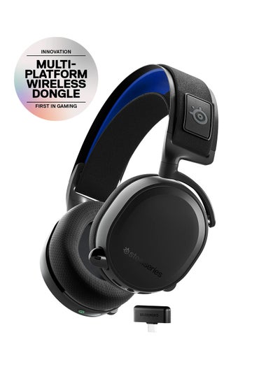 اشتري Arctis 7P+ Wireless Gaming Headset, Lossless 2.4 GHz Connectivity, Up to 30 Hour Battery Life, 3D Audio, USB-C, For PS5, PS4, PC, Mac, Android and Switch, Black | 61462 في الامارات