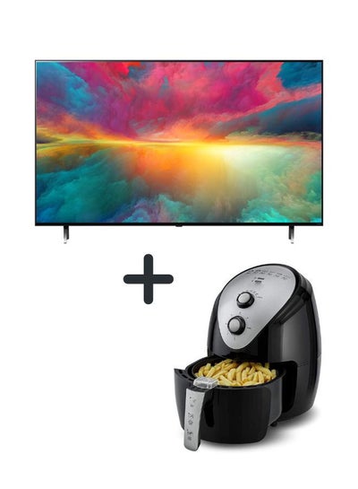 Buy 75 inch QNED75 4K Smart TV α5 AI Processor, HDR10 + 3.5L Air Fryer With Rapid Air Convection, 80-200°C Cooking Range 75QNED756RB+AIR-FRYER Black in UAE