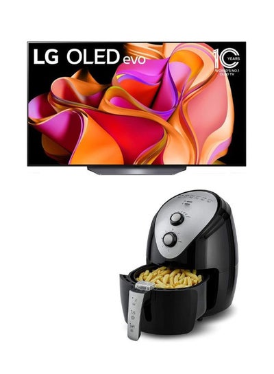 Buy OLED evo CS3 55 inch HDR, 4K Gen6 Smart TV, α9 AI Processor + 3.5L Air Fryer With Rapid Air Convection, 80-200°C Cooking Range OLED55CS3VA+AIR-FRYER Black in UAE