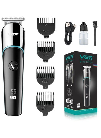 اشتري V-291 Professional Rechargeable Turbo Function Cordless Beard/Hair Trimmer Kit With Guide Comb, Usb Charging Cord For Men في مصر