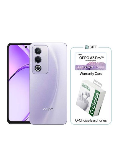 Buy A3 Pro Dual SIM Moonlight Purple 8GB RAM 256GB 5G - Middle East Version With Bluetooth Earphones O Choice in Saudi Arabia