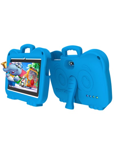 Buy Early Education KT4 Smart Android Kids Learning Tablet  7Inch Display 6GB RAM 128GB ROM WIFI Supported Tablet Protective With EVA Case Blue in UAE