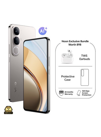 اشتري V40 Lite 5G Dual SIM Titanium Silver 12GB RAM 256GB With Exclusive Gifts Foomee TWS Earbud and 24 Months Warranty + 1 Year Screen Replacement - Middle East Version في السعودية